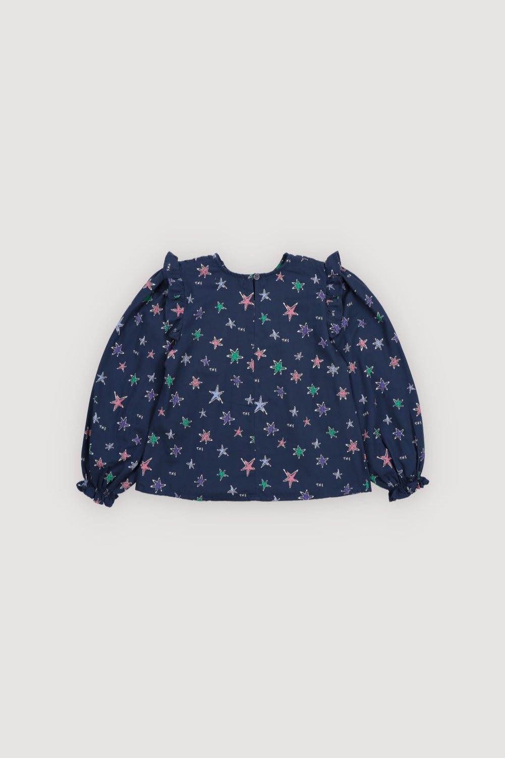 Soft flannel blouse in the vibrant Althea print, featuring a colorful all-over star pattern that adds charm and personality. The New Society. New Collection. Kids