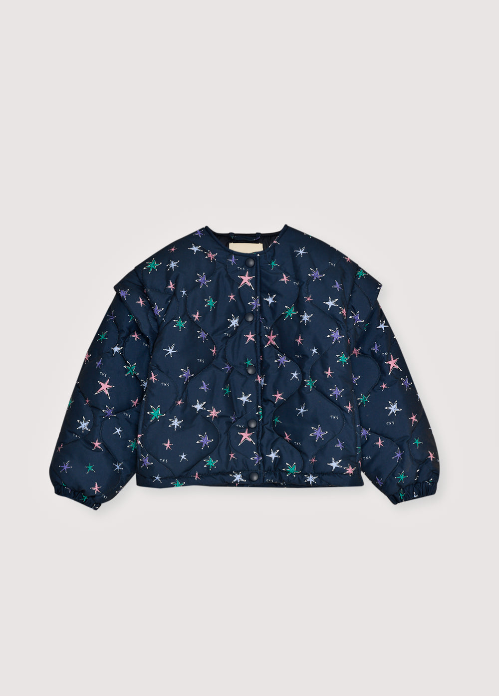 A signature style from our collection, this girls’ jacket features a vibrant star print in the eye-catching Althea design.