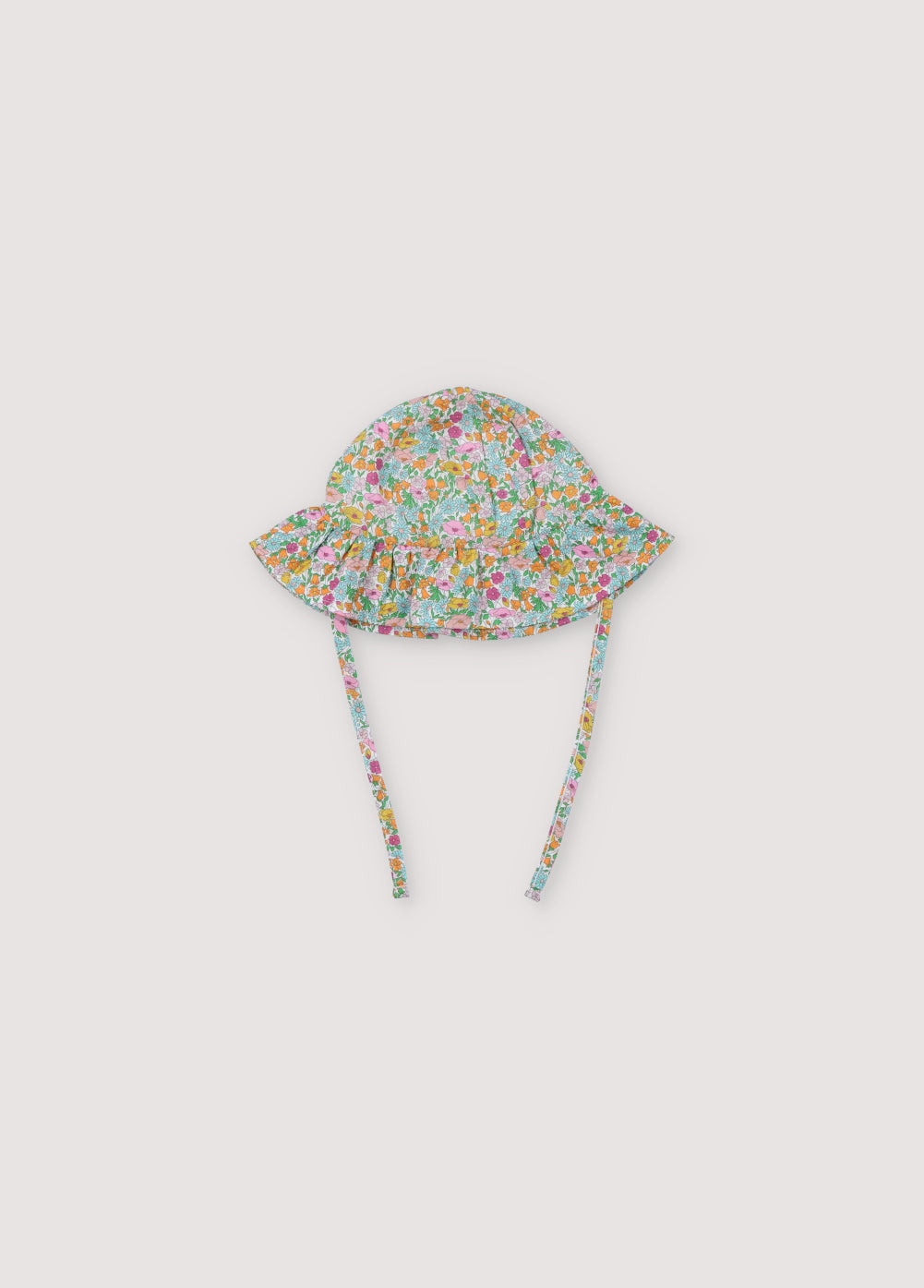 Andreas Baby hat in Liberty fabric with adjustable bows. Perfect to complete the Andreas Liberty look. Spring Summer Collection. The New Society.
