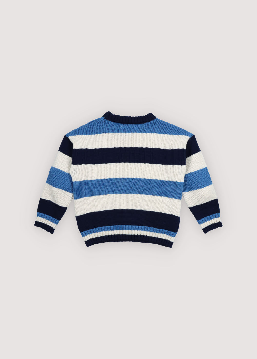 Our classic striped cotton knit featuring ribbed striped details that make this piece special and unique.