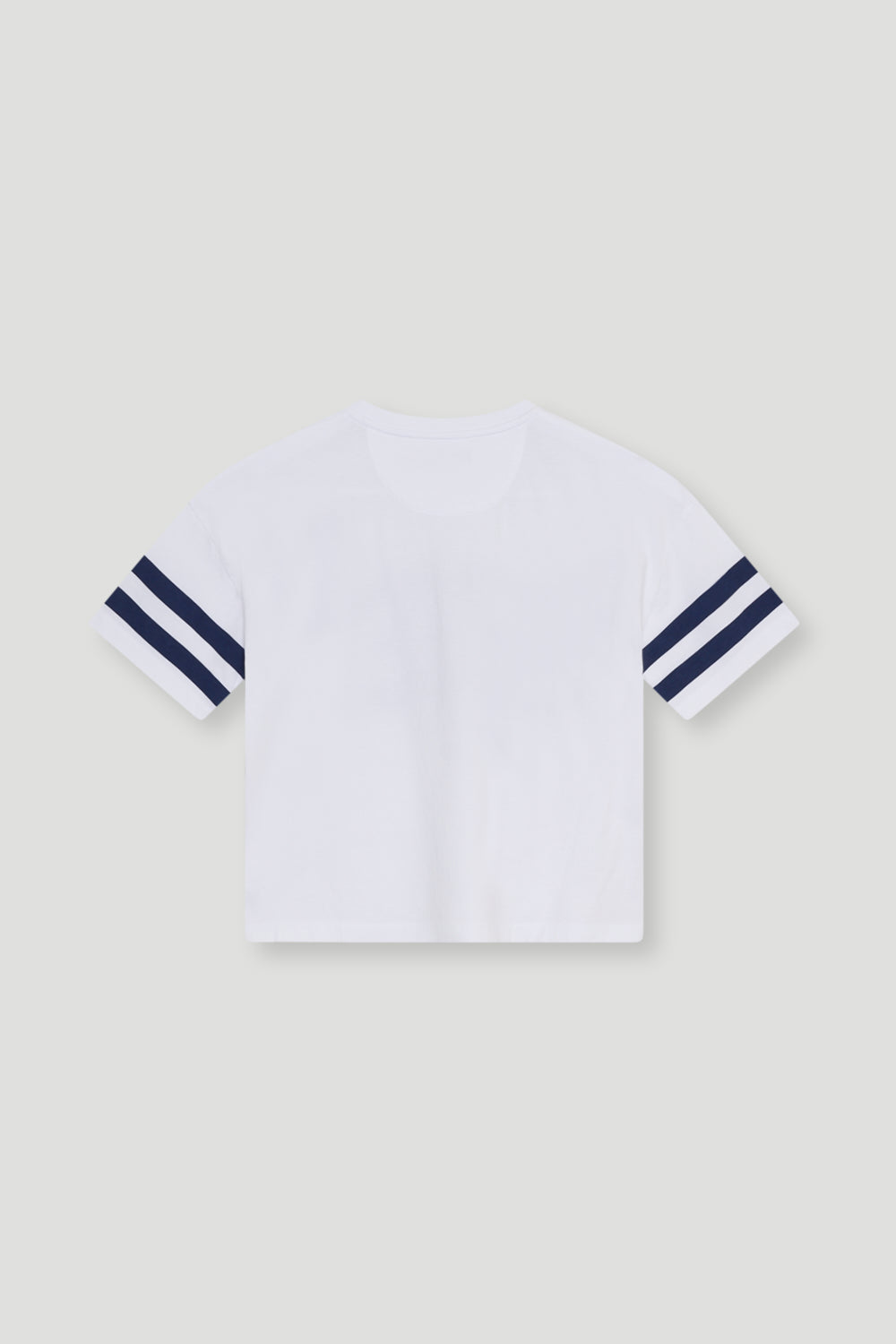 Soft and lightweight cotton jersey crop tee featuring contrast prints on the sleeves and a “Sweet” print on the front for a playful, contemporary look.