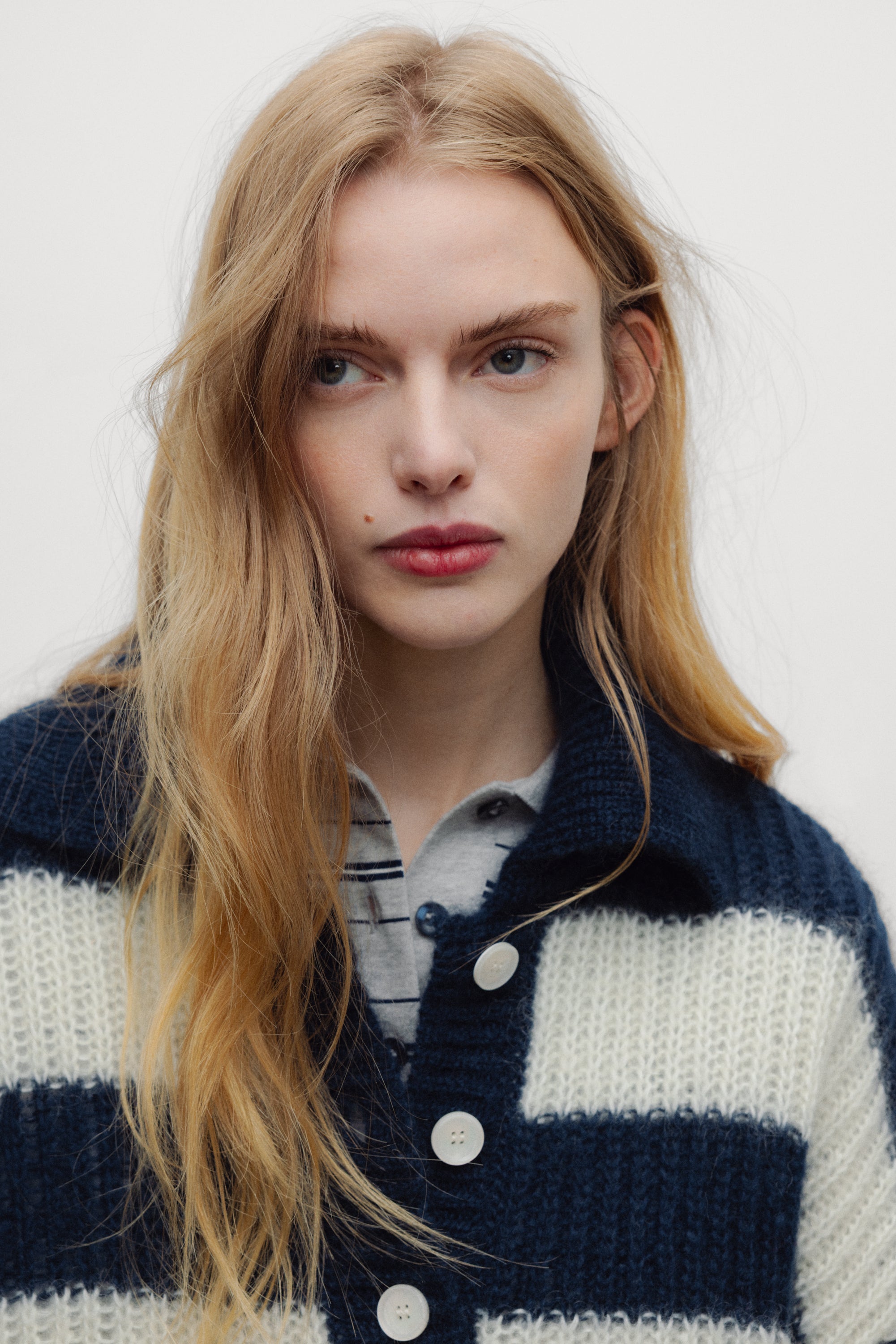 Ellie Woman Polo Black Iris Stripe