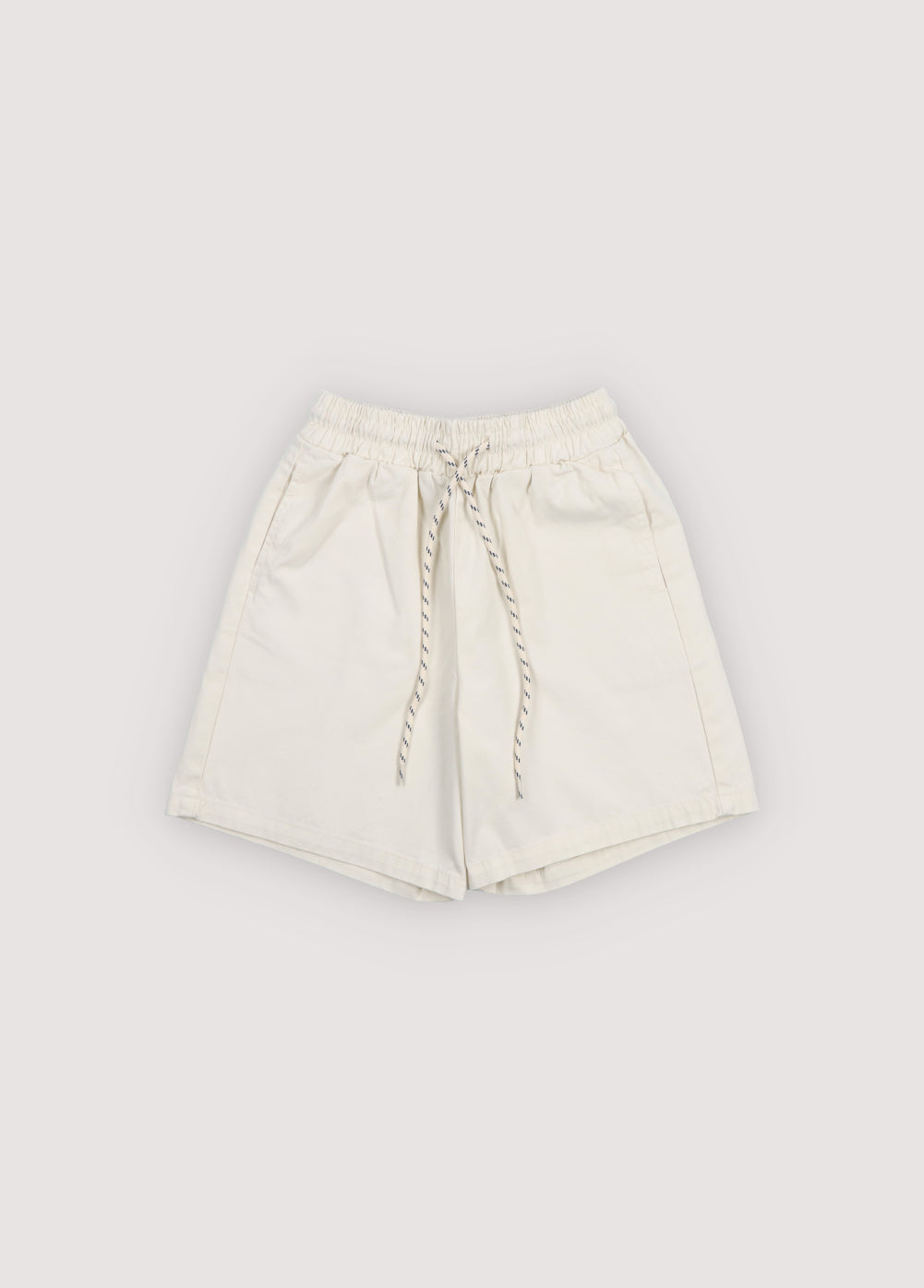 Soft cotton bermuda shorts with side and back pockets, a tone on tone adjustable drawstring waistband with contrast speckles, and matching branded embroidery on the back for a casual, stylish finish.