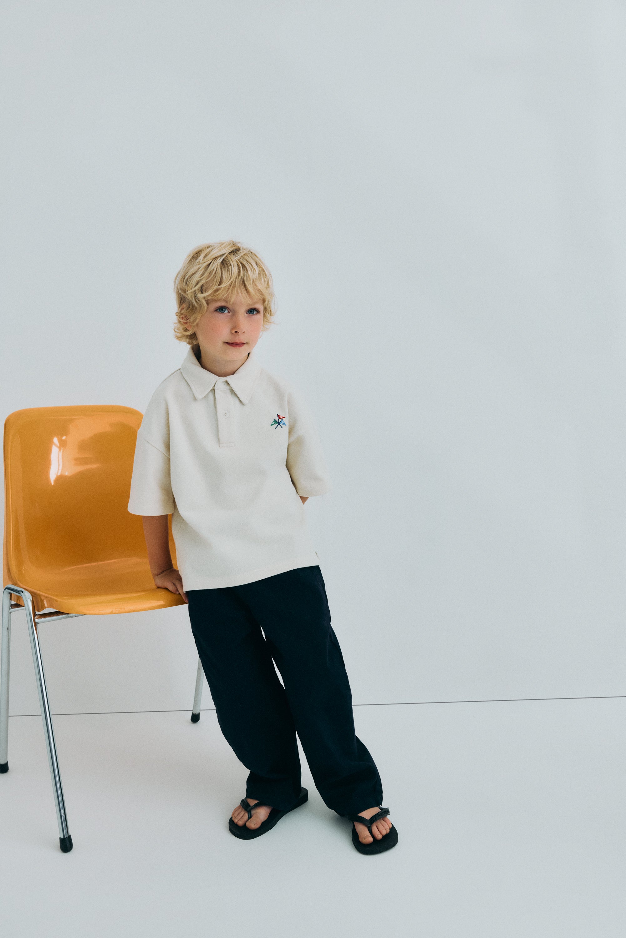 One of our classic woven trouser styles, crafted in soft cotton with side and back pockets.