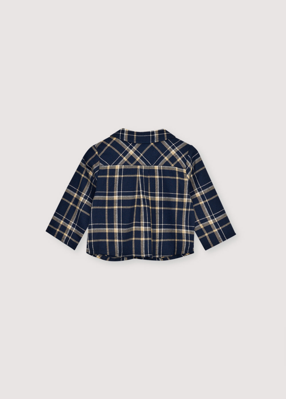 Plaid flannel shirt with wooden buttons and a TNS embroidered logo on the chest. It comes with matching trousers to create a complete look.