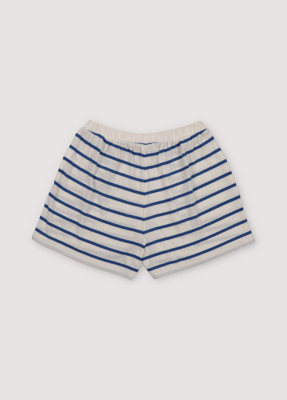Bicolor striped shorts with an elastic waistband. It comes with a matching T-shirt to create a complete look.