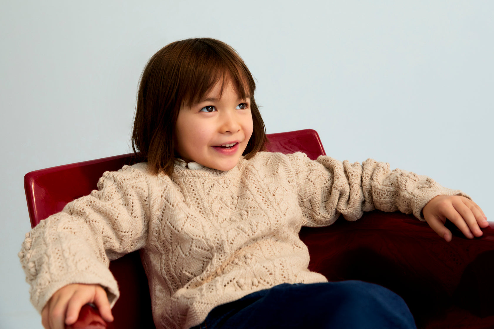 Soft and refined, this knit sweater in Moonlight White is crafted from a blend of recycled cashmere and wool.