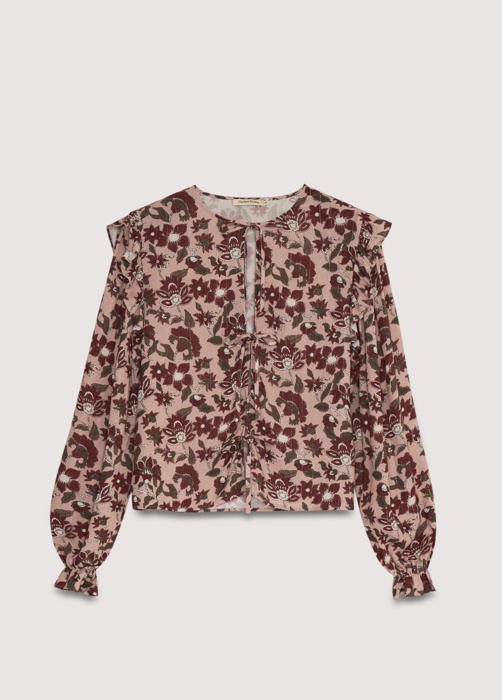 Blouse en viscose douce et légère avec l'imprimé exclusif Lua avec de subtils reflets lurex pour une touche de brillance.