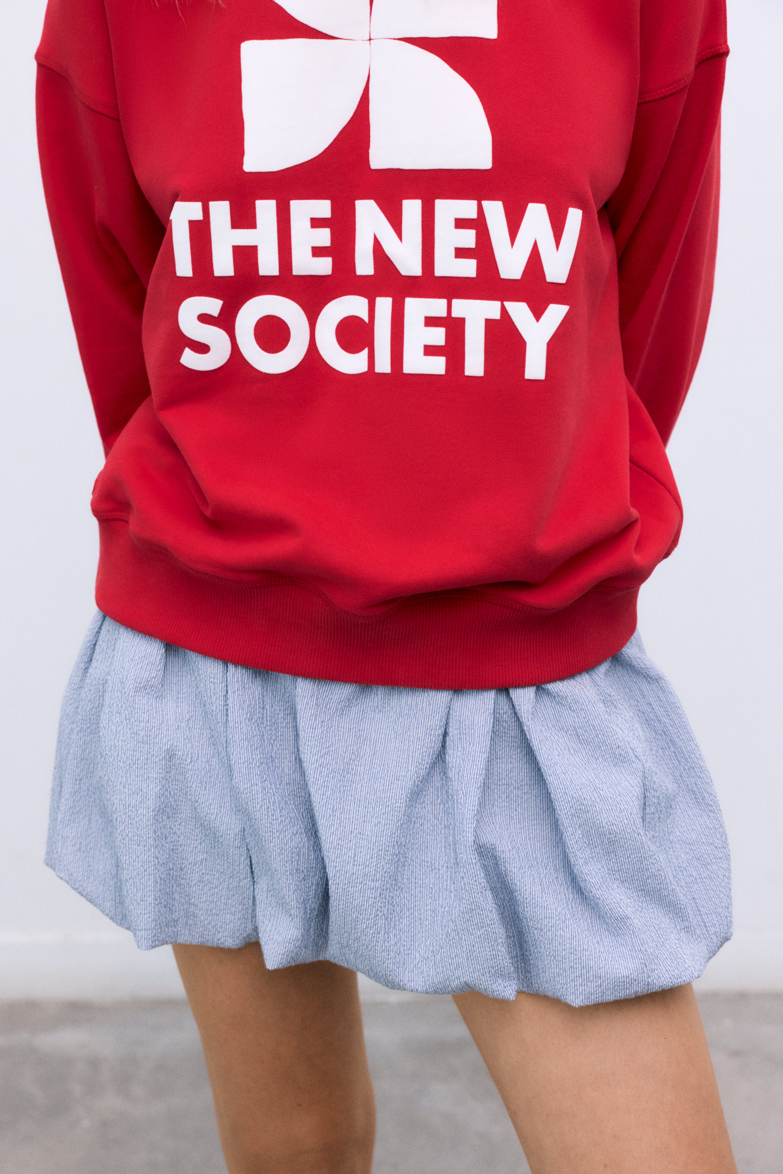 TNS Logo Woman Sweatshirt Tulip Red