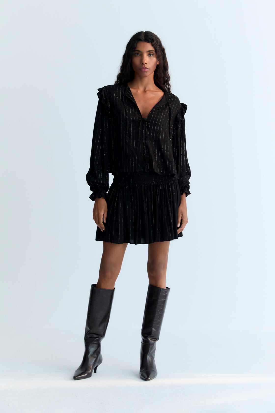 Lua woman blouse lurex line the new society