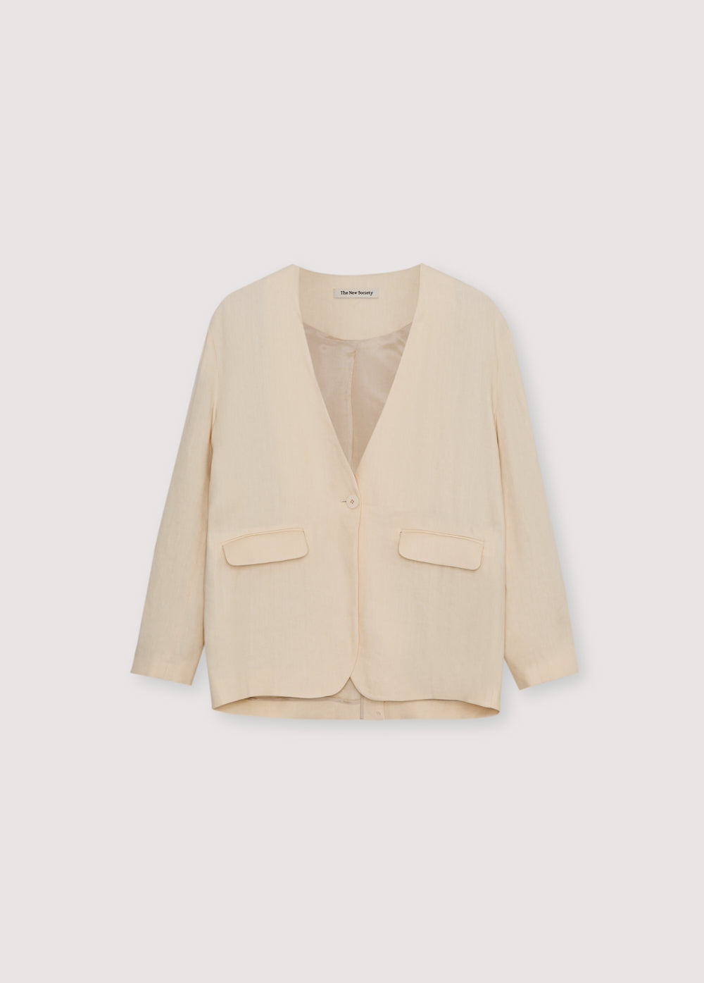 Americana de lino y viscosa confeccionada en nuestros talleres en España.