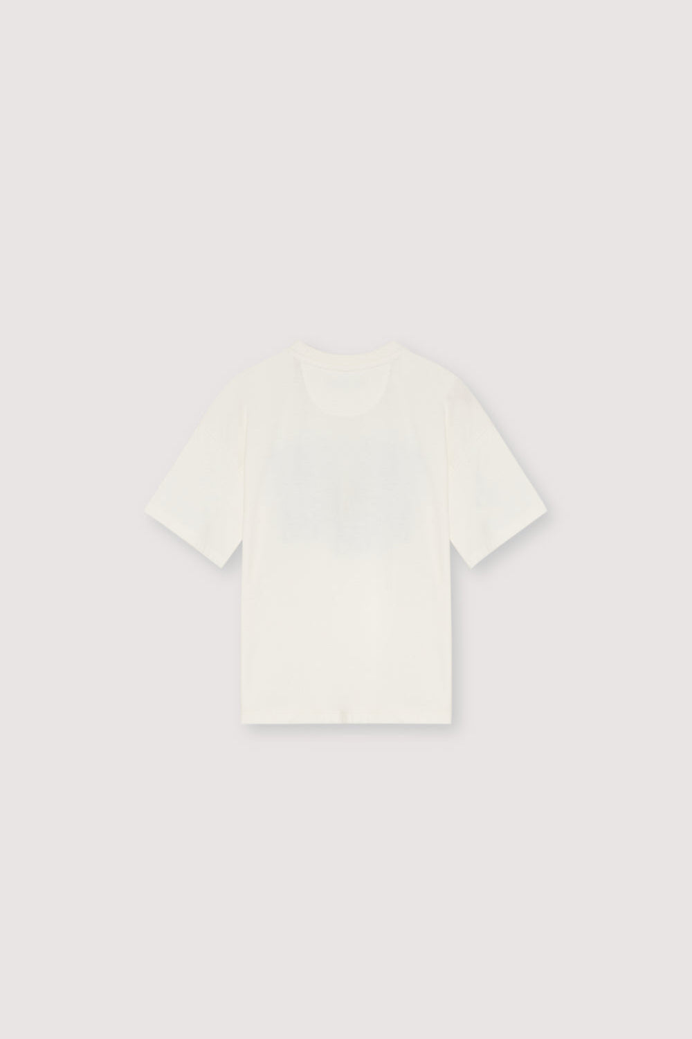 The Moonlight White T-shirt features a bold contrasting "The New Society" logo, designed for a clean and modern look