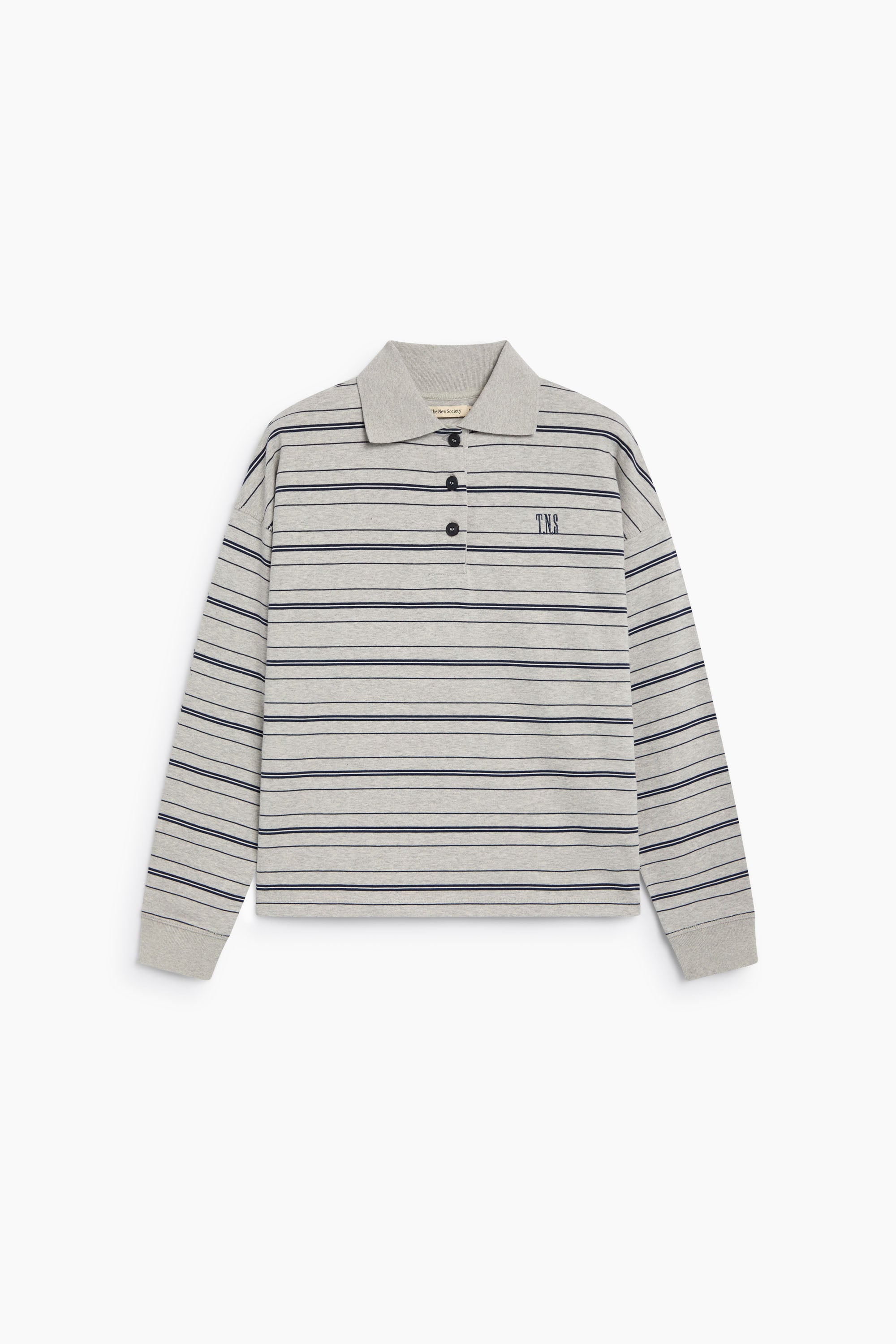 Ona Woman Polo Black Iris Stripe