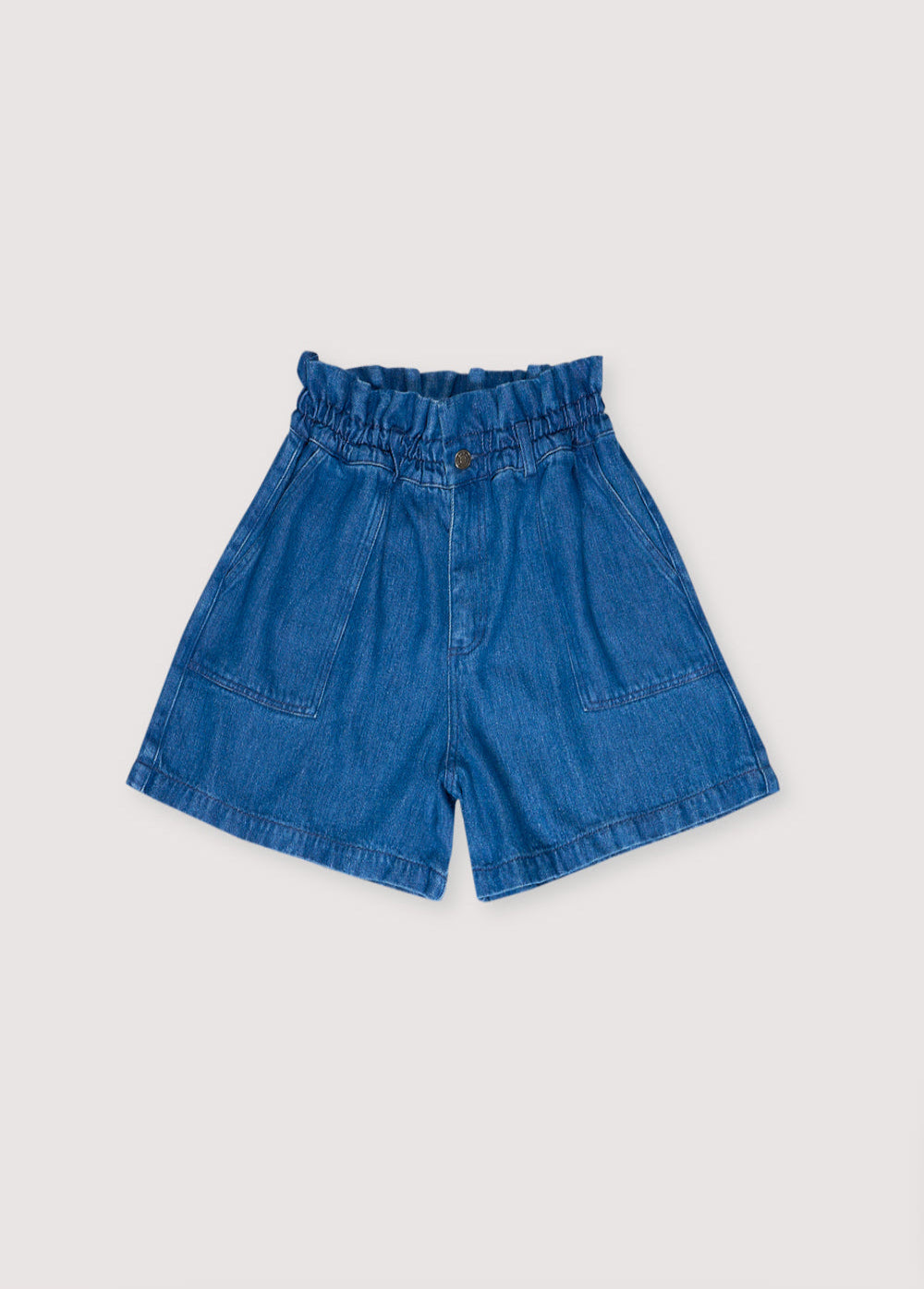 Pireo Woman Short in 100% lyocell, with elastic waistbands, ruffle detail at the top, and details on the back pockets featuring our woman embroidery.