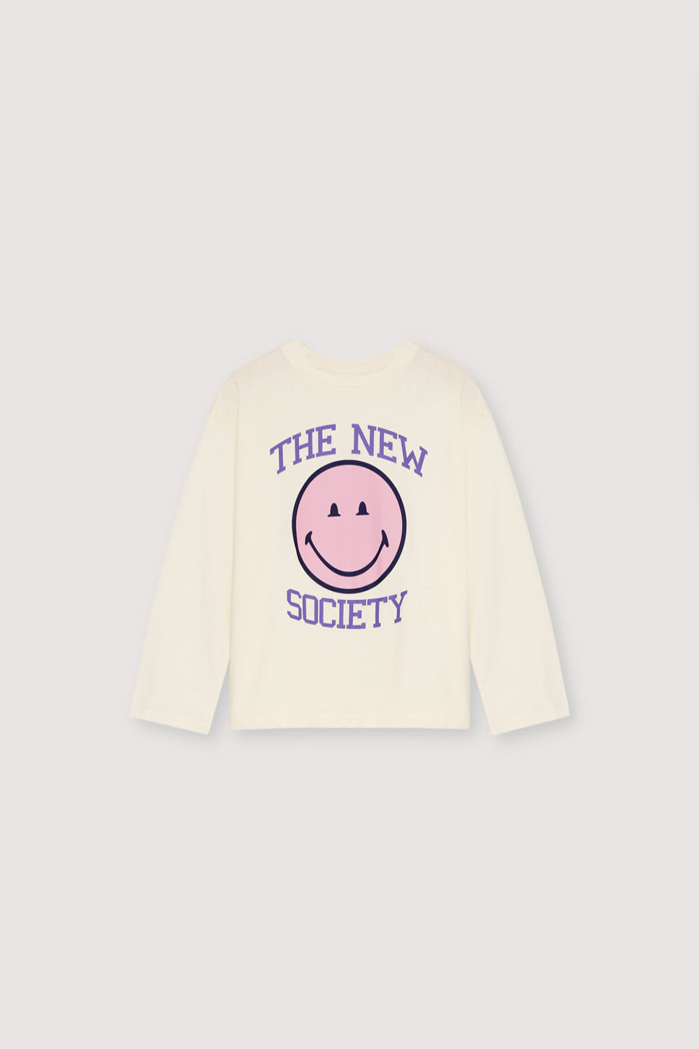 Long-sleeve t-shirt with a colorful SMILEY WORLD print on the front. Brushed on the inside and outside.