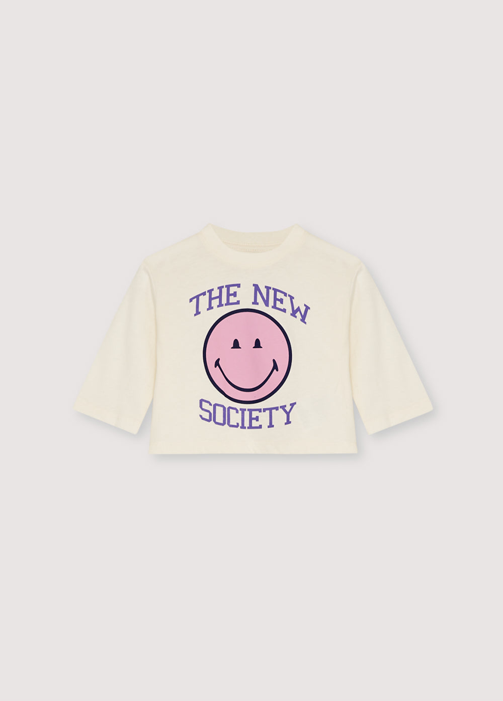 Long-sleeve t-shirt with a colorful SMILEY WORLD print on the front. Brushed on the outside.