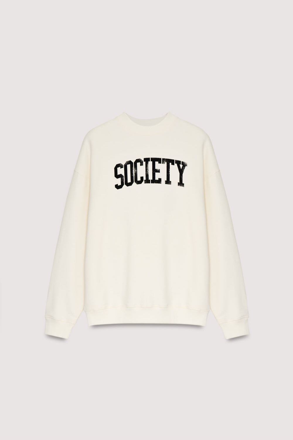 Oversized sweatshirt with a contrasting SOCIETY print on the front. Brushed on the inside and outside.