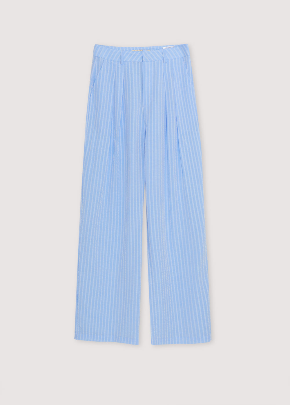 Symi Woman Pant in 100% Tencel striped fabric. Woman Collewction The new society