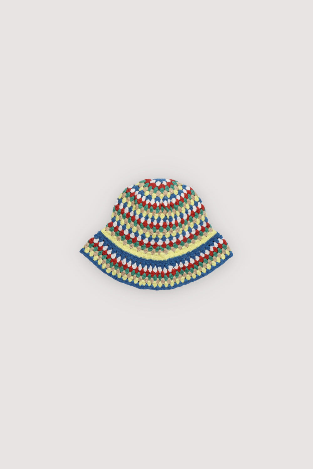 Crochet hat with colorful stripes. Spring Summer Collection. The New Society.