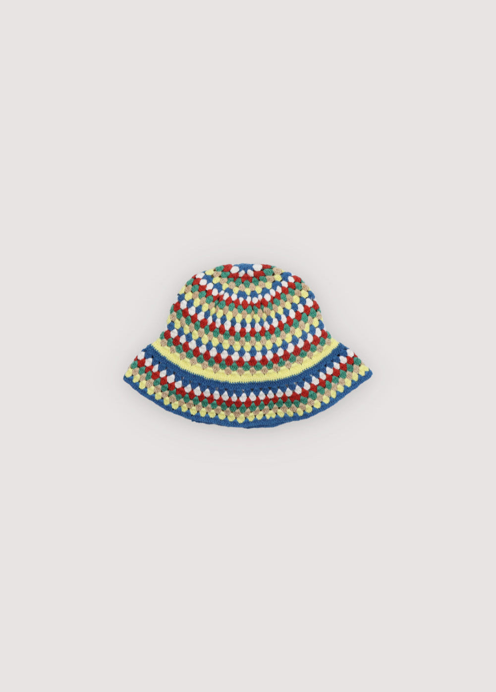 Crochet hat with colorful stripes. Spring Summer Collection. The New Society.