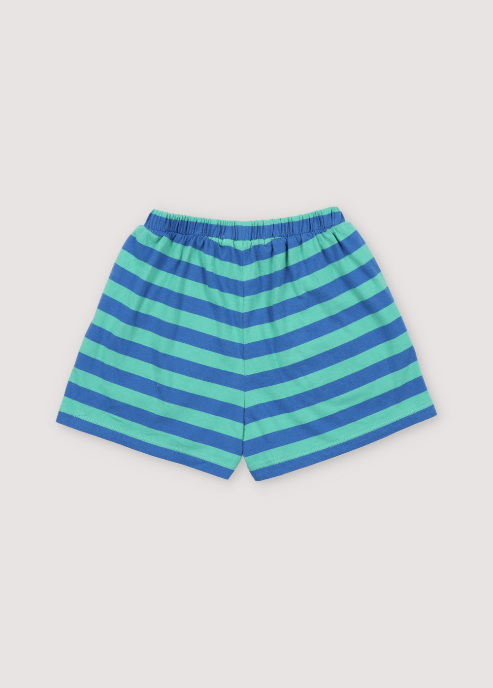 Shorts with fun bicolor stripes, elastic waistband with a drawstring, and a matching SMILEYWORLD patch. Perfect to combine with the matching T-shirt. Spring Summer Collection. The New Society.