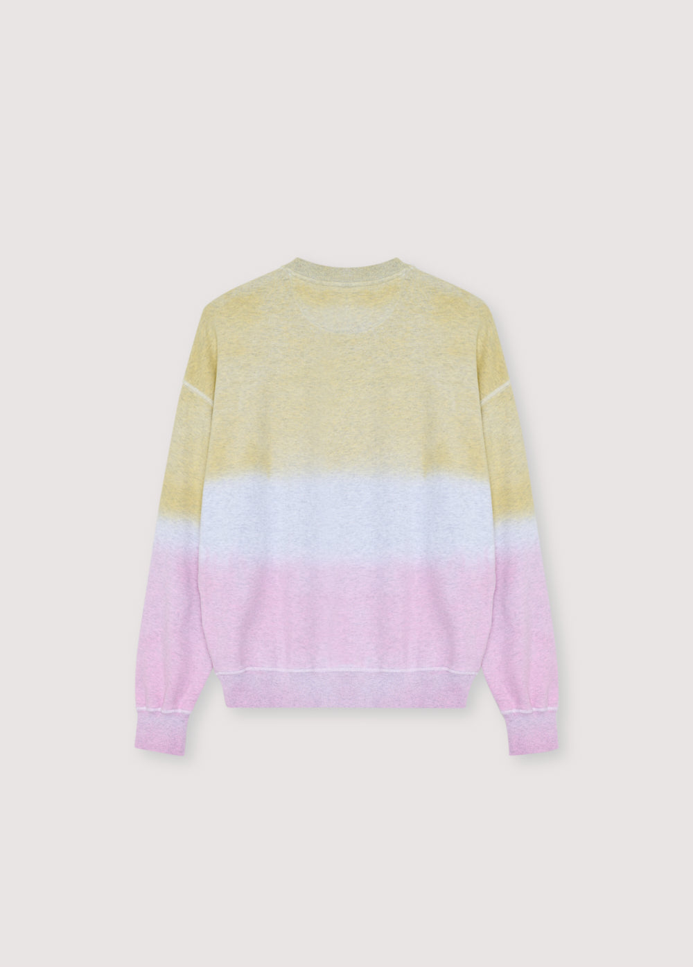 Confeccionada en suave algodón melange, esta sudadera presenta un elegante efecto tie-dye en dos tonos y un sutil estampado TNS en la parte delantera.