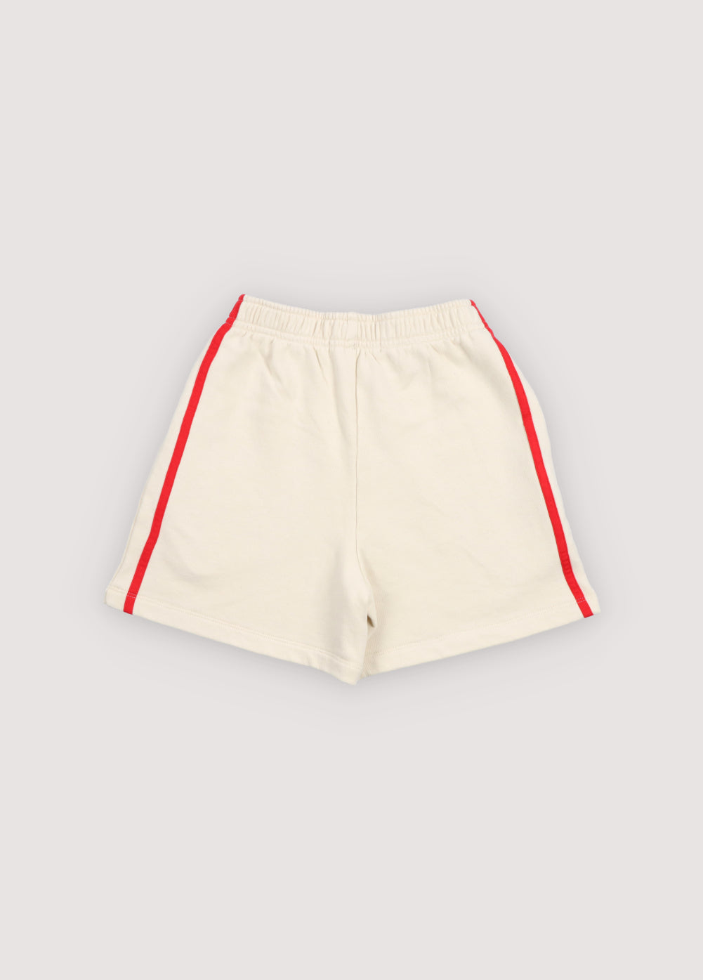 Soft cotton terry bermuda shorts featuring an elastic waistband, side pockets, double contrasting side stripes, and a brand print on the hem for a sporty, stylish finish.