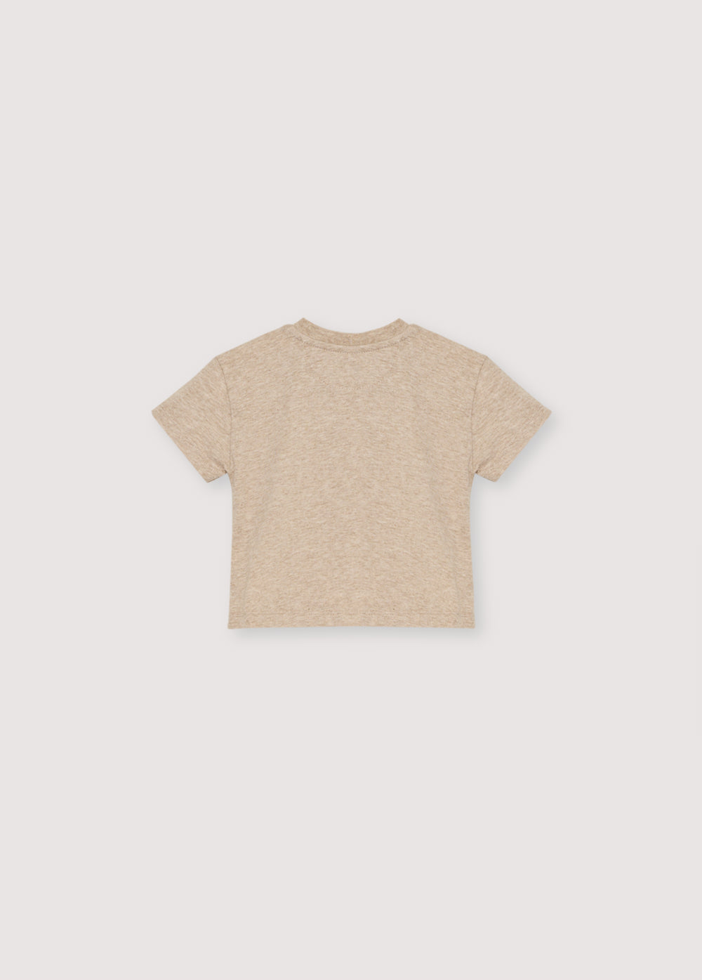 Our classic cotton t-shirt with a contrasting print on the front. It features tone-on-tone snap closures on the shoulder. Brushed on the outside.
