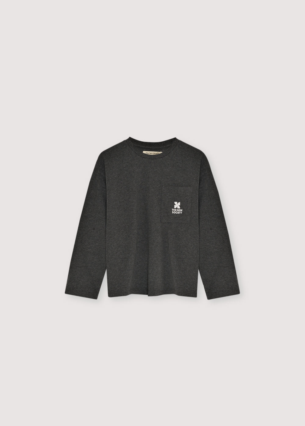 TNS Logo Long Sleeve T-shirt Galactic Grey Melange_Sampling