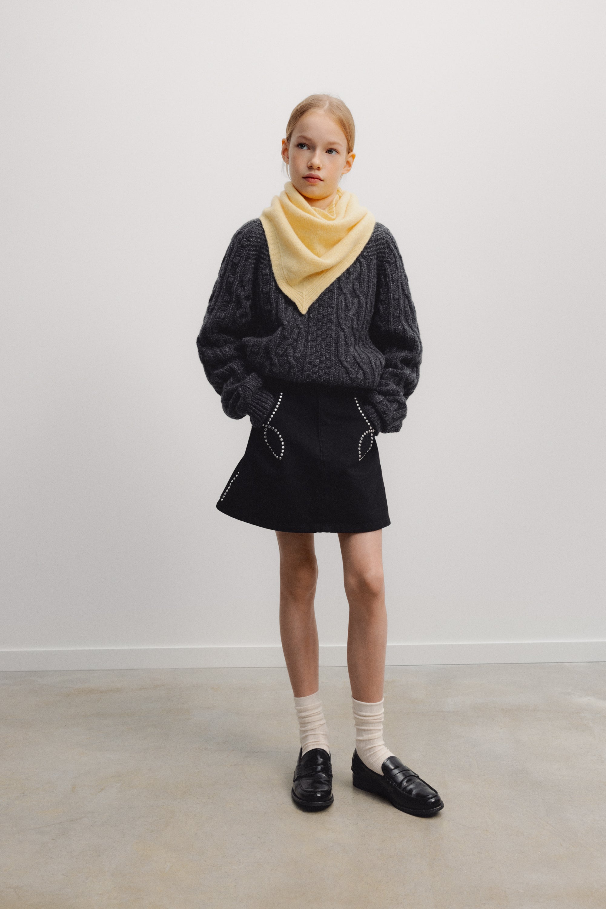 TNS Denim Teen Studded Skirt