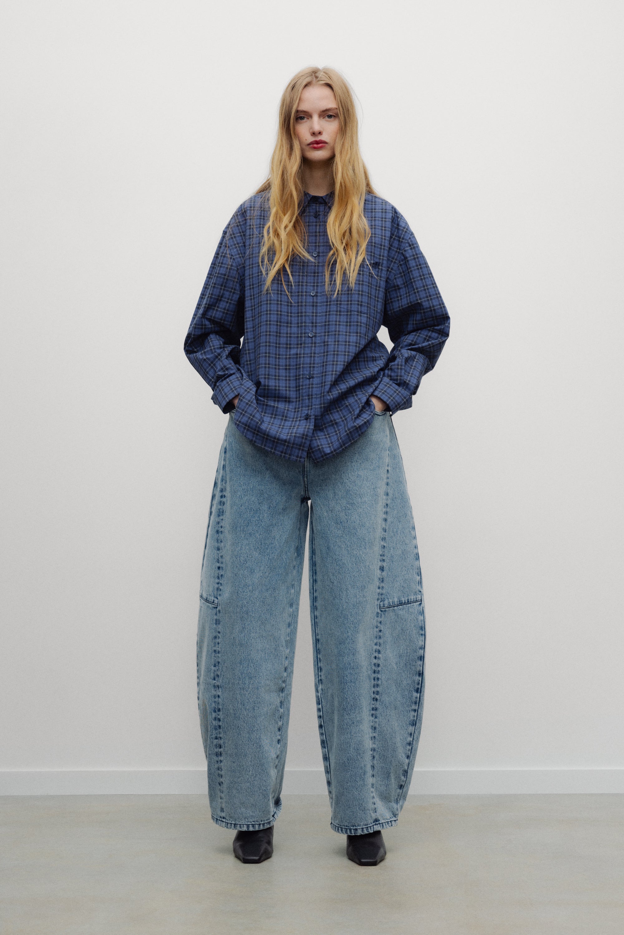 TNS Denim Woman Curved Trouser