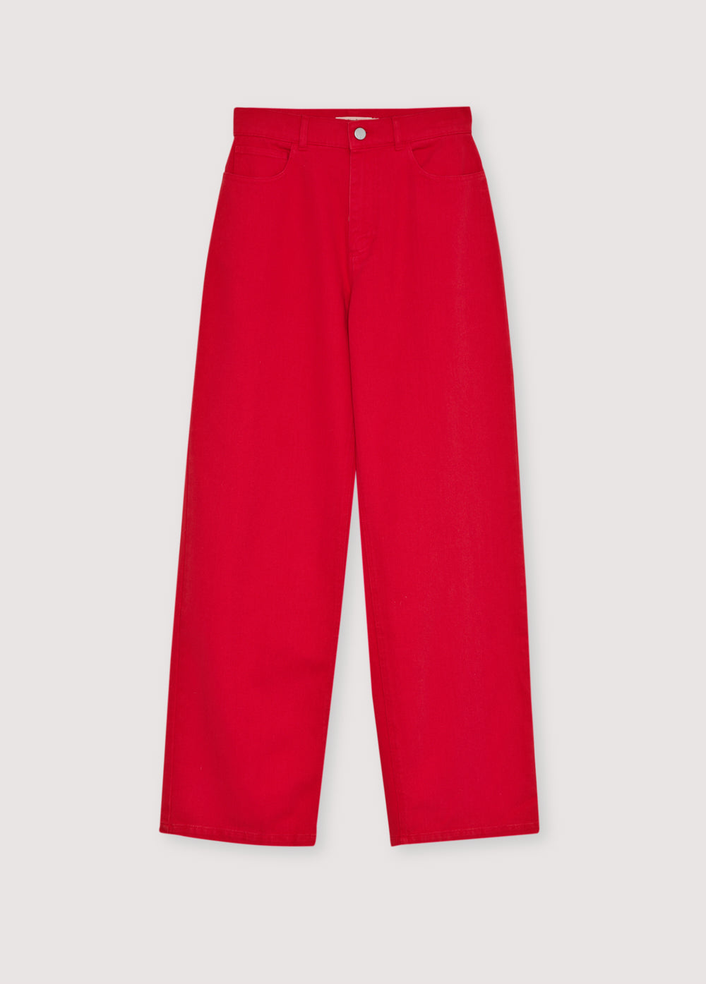 Our classic wide-leg pants crafted from soft 100% cotton denim, now available in a beautiful red shade that adds character and style to any outfit.