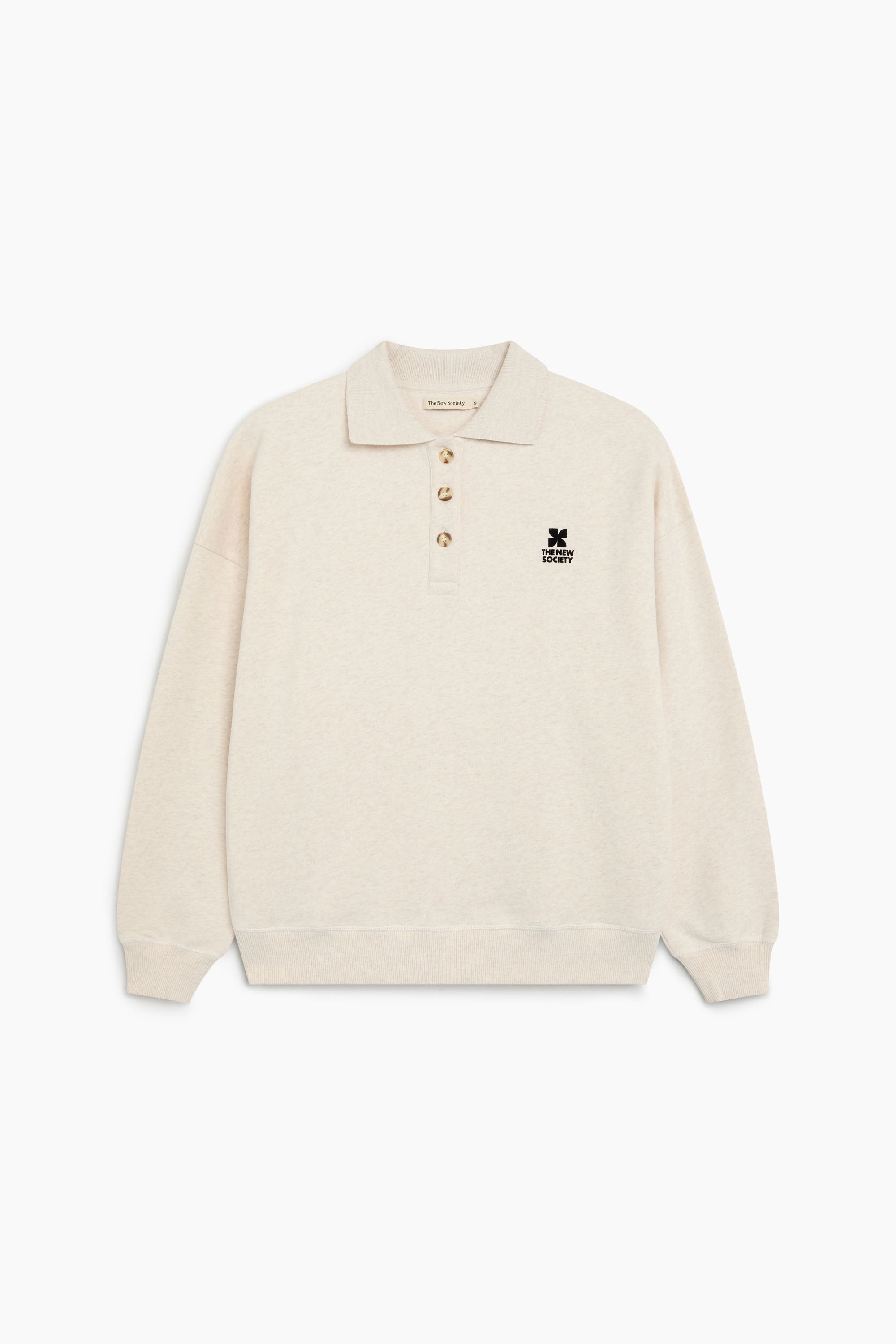 TNS Logo Woman Polo Whisper White Melange
