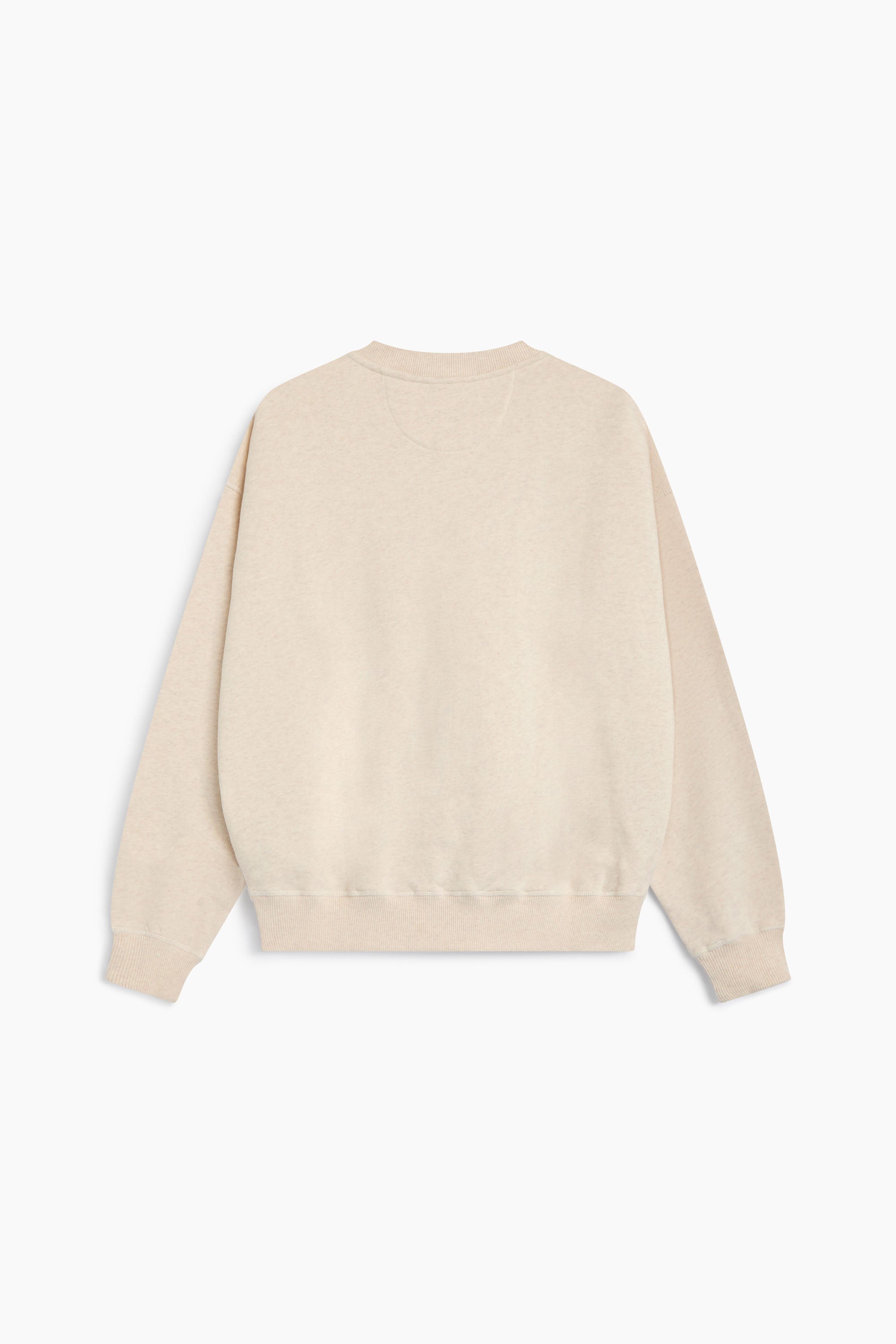 TNS Logo Rib Collar Woman Sweatshirt Whisper White Melange
