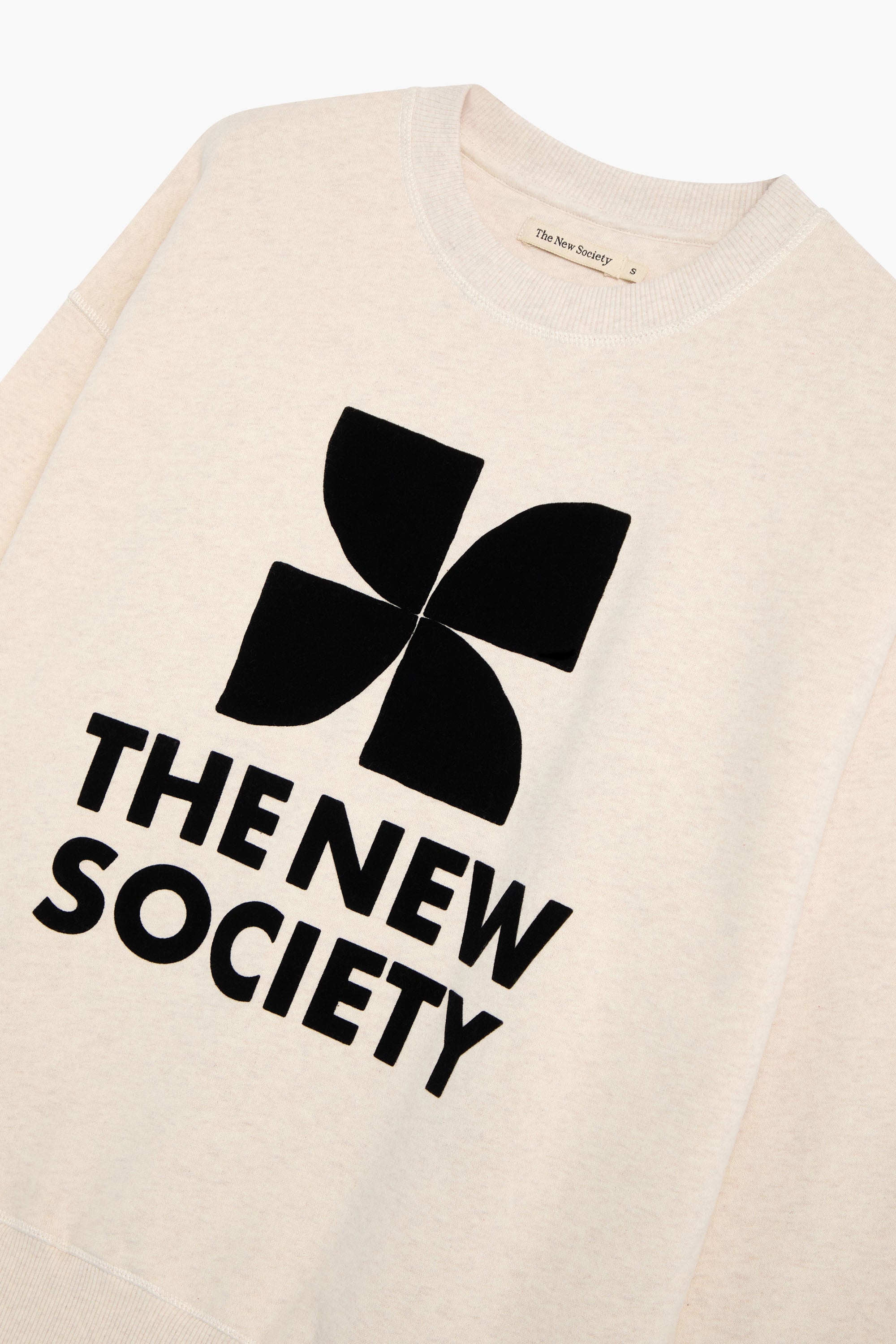 TNS Logo Woman Sweatshirt Whisper White Melange