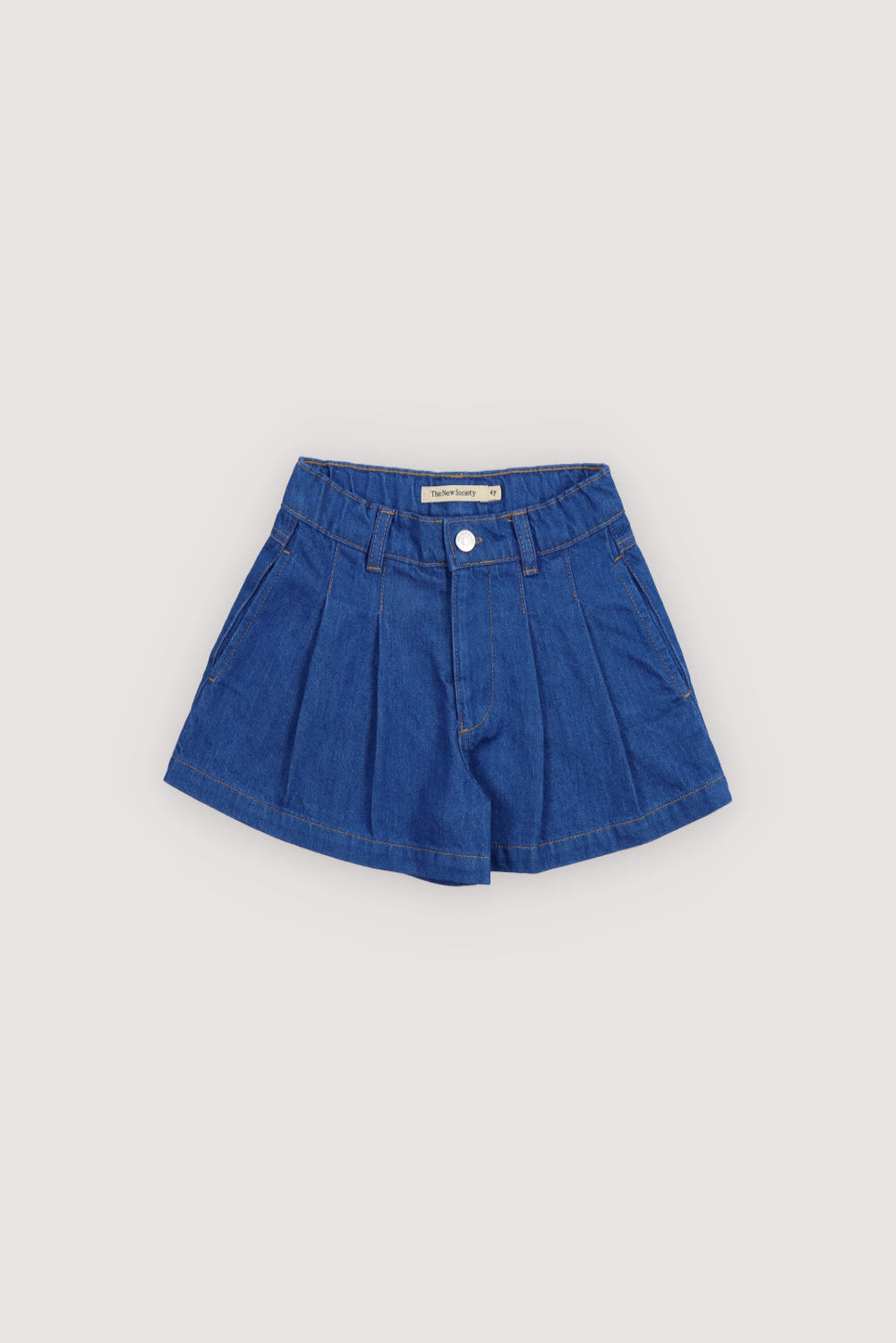 Short en jean bleu tulipe