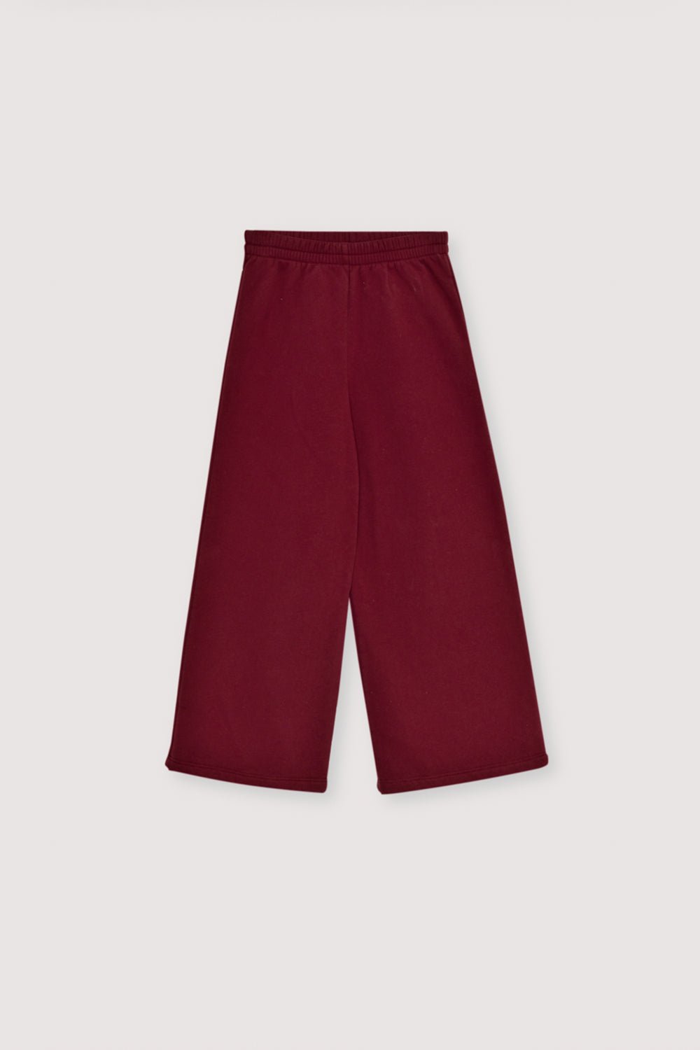 Cotton brushed fleece jogging with a straight-leg fit and an adjustable waistband with a drawstring. Brushed on the inside and outside.