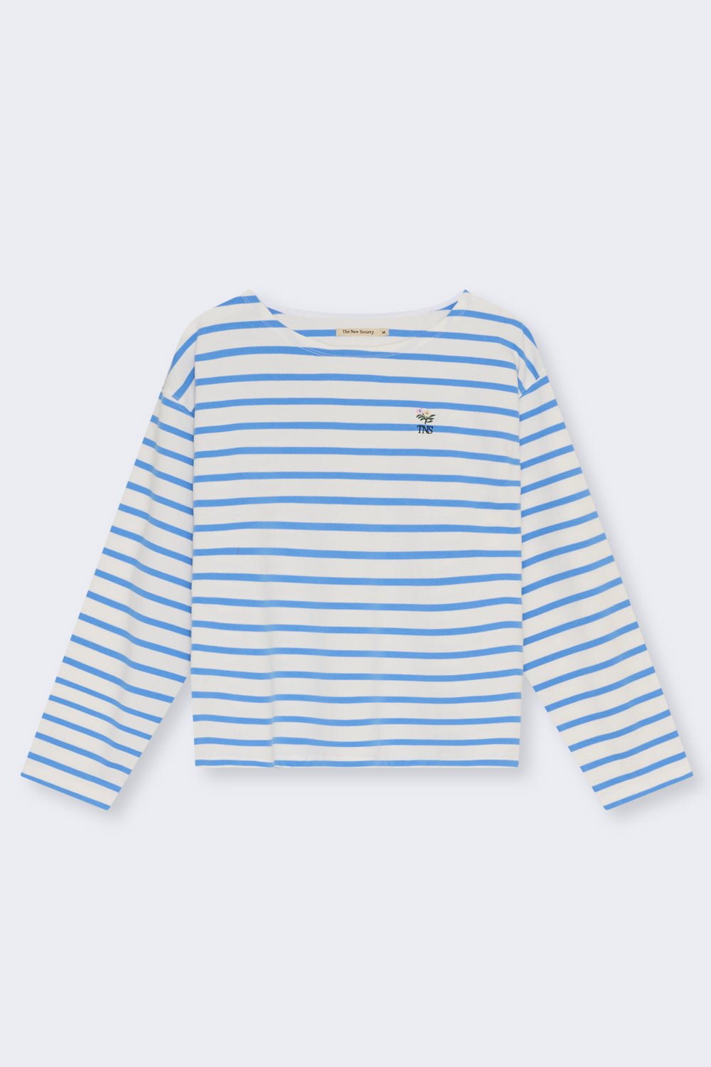 Burnet Woman T-Shirt Vista Blue Jersey Stripes