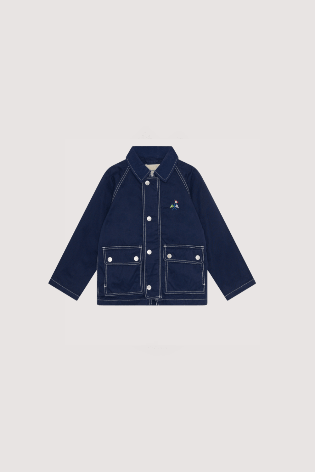 Veste en toile durable avec poches cousues et col en velours côtelé doux.