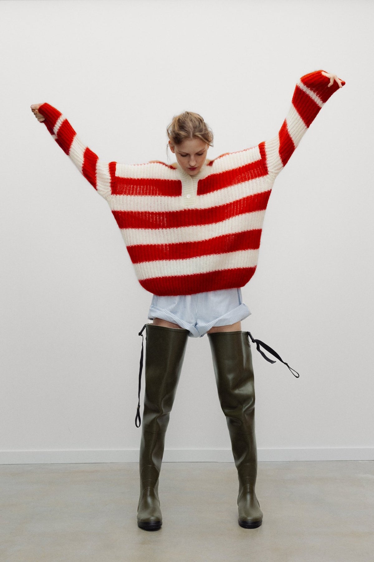 Ellie Woman Polo Chinese Red StripeJumper