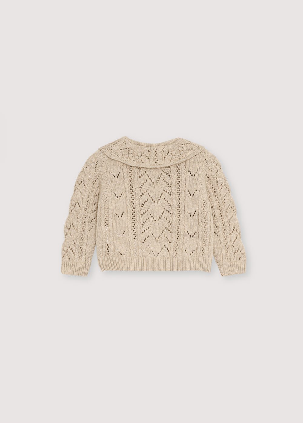 Lila Baby Cardigan Moonlight White_Sampling