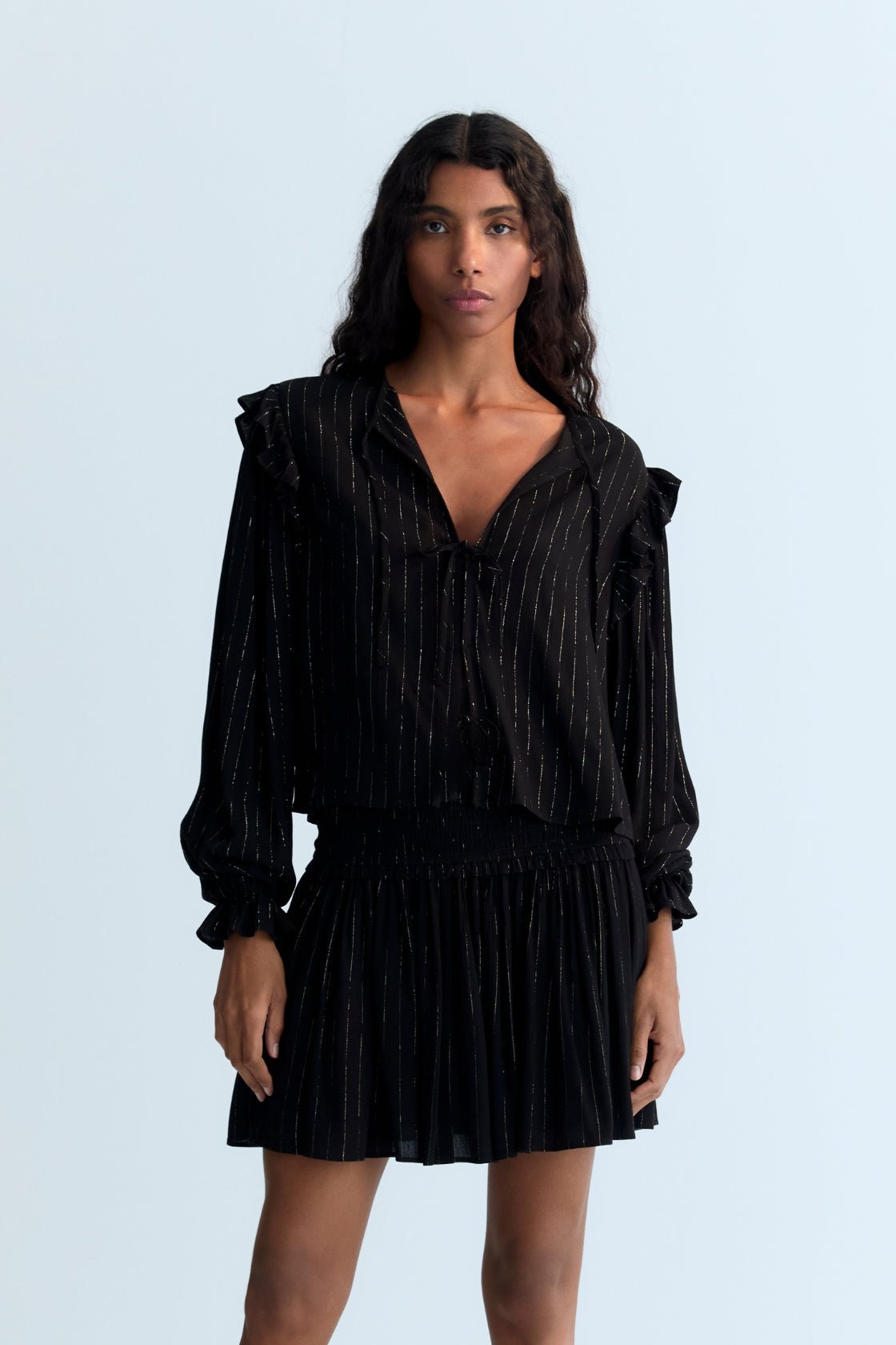 Lua woman blouse lurex line the new society
