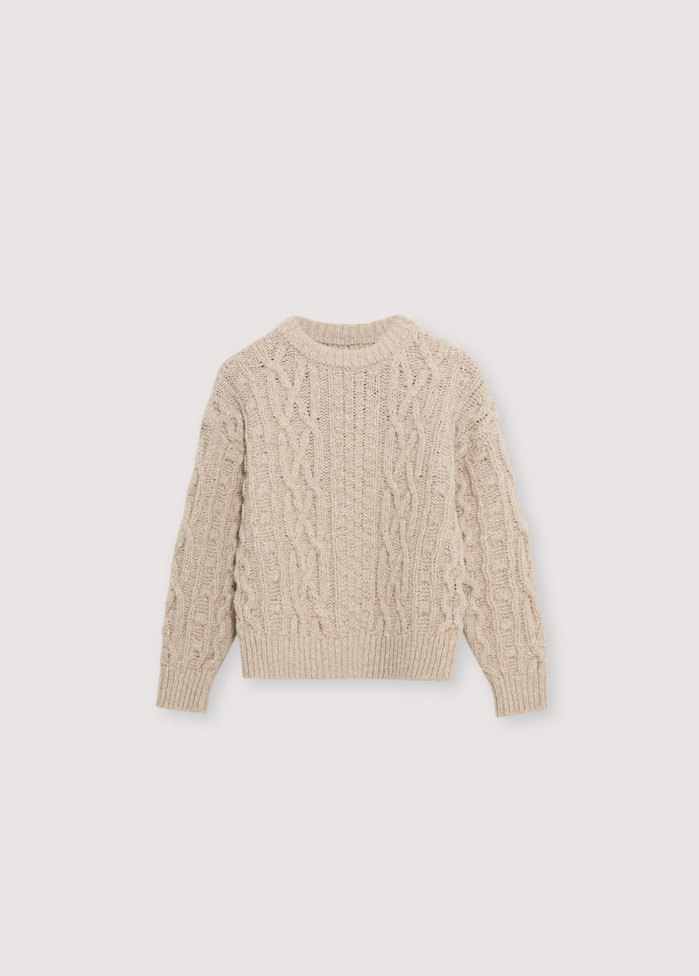 One of our classic knit patterns, this time crafted in recycled wool quality with a new textured knit design.