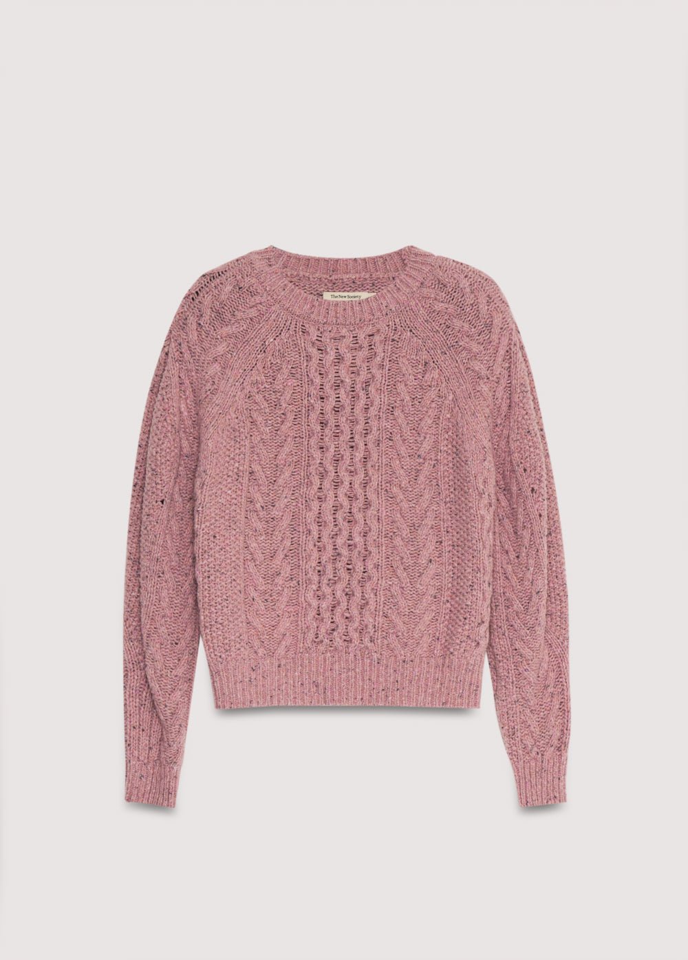 L'un de nos pulls les plus vendus en laine et alpaga. Il présente un beau tricot avec des détails plissés sur les manches.