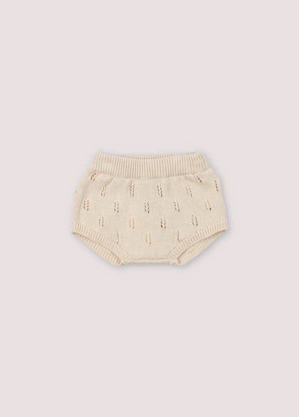 Bloomer en tricot avec structure et taille et poignets élastiques côtelés. Peut être associé au cardigan assorti. Collection Printemps Été. The New Society.
