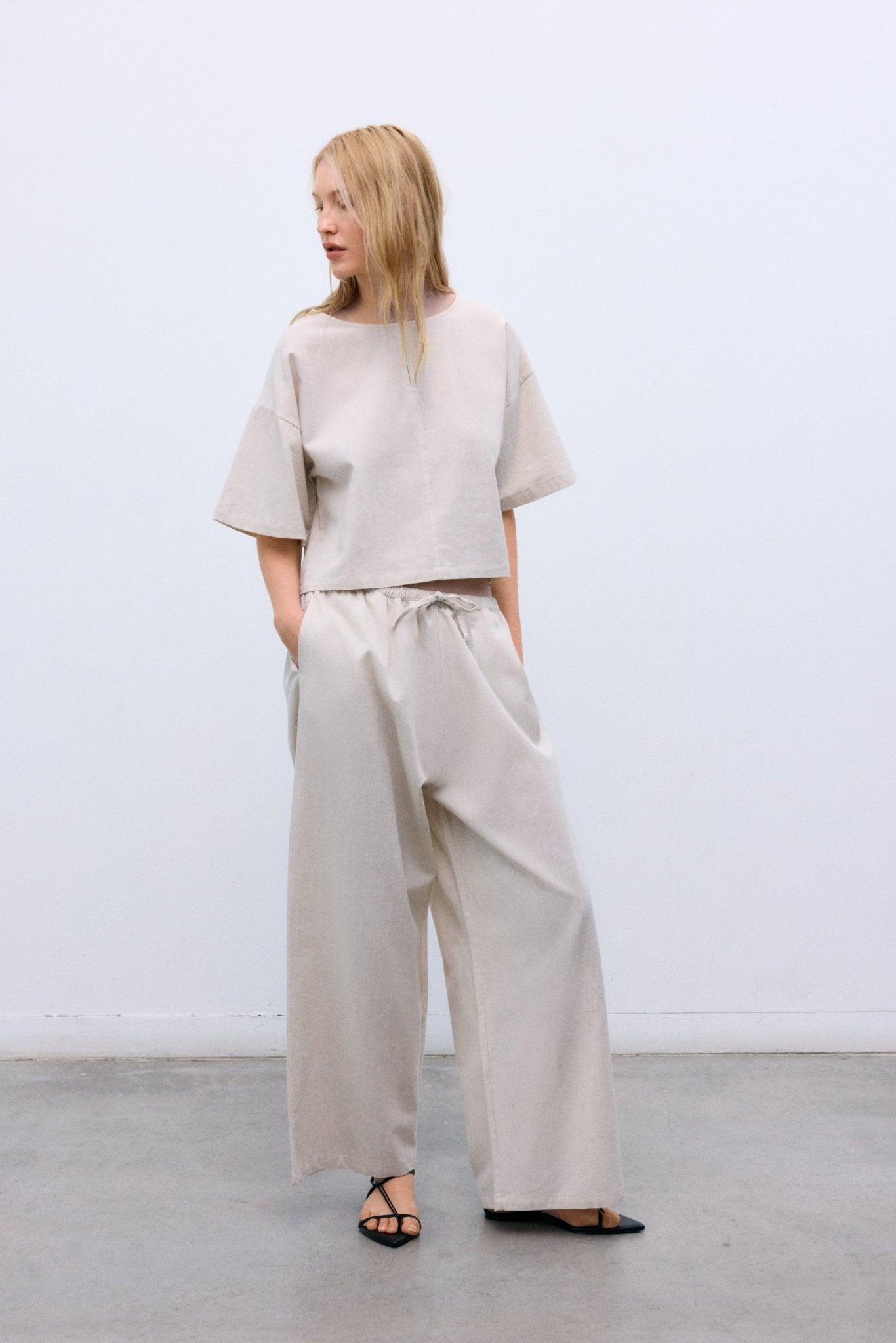 Melissa Woman Pant Palazzo Sand Vigore