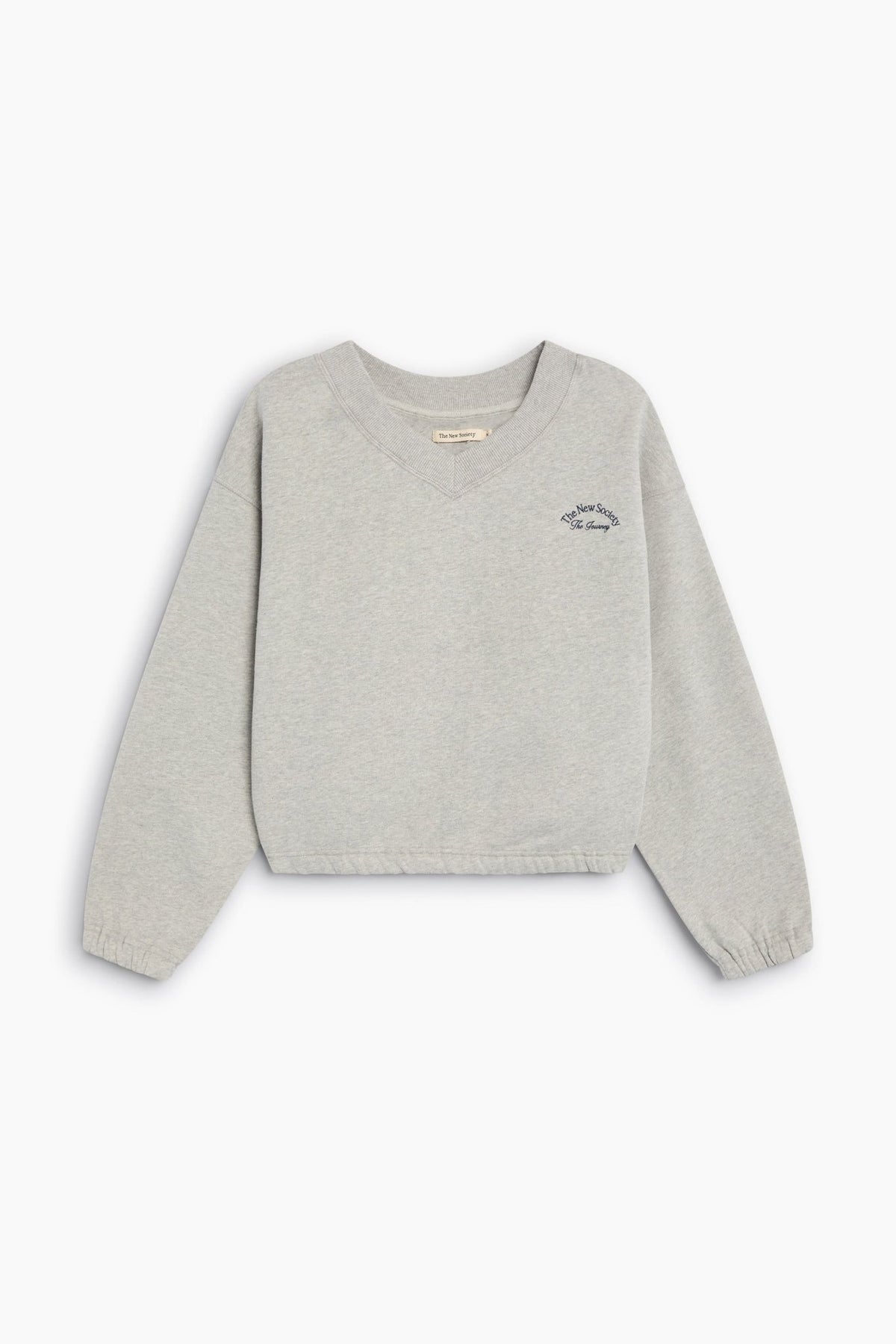 Mochi Damen Sweatshirt Hellgrau Melange