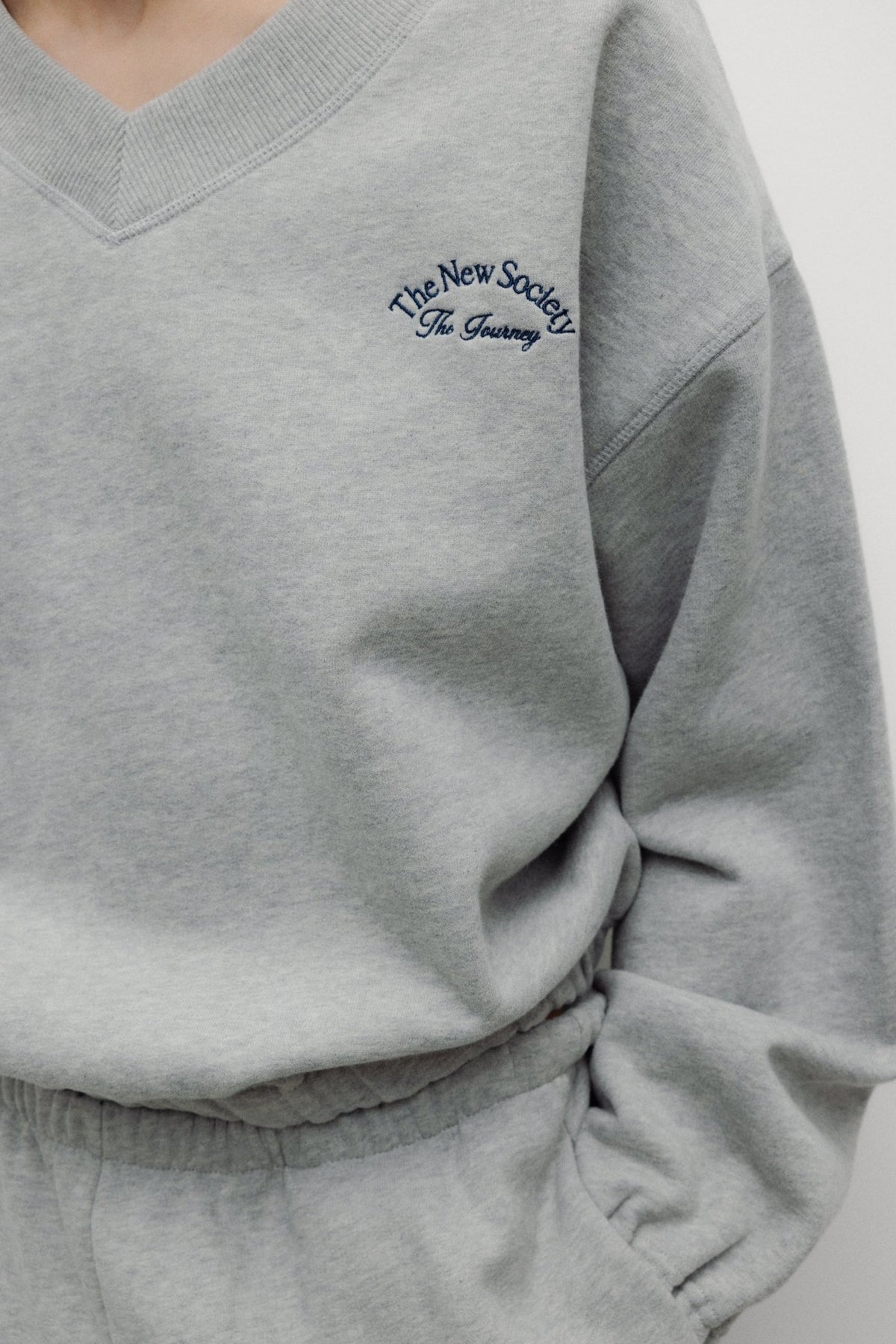 Mochi Woman Sweatshirt Light Grey Melangesweatshirt