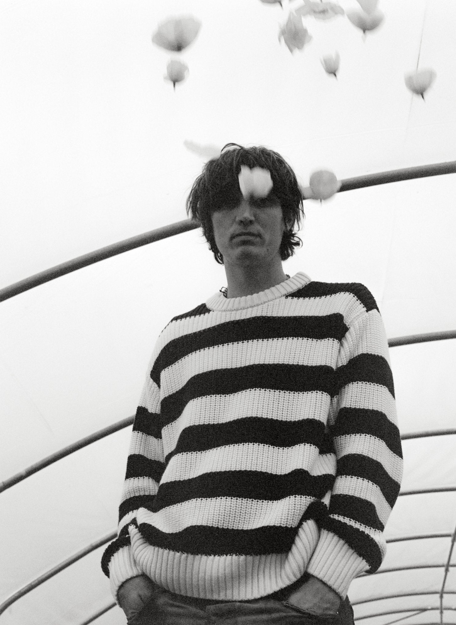 Musa Homme Pull Été Minuit Tricot Rayures