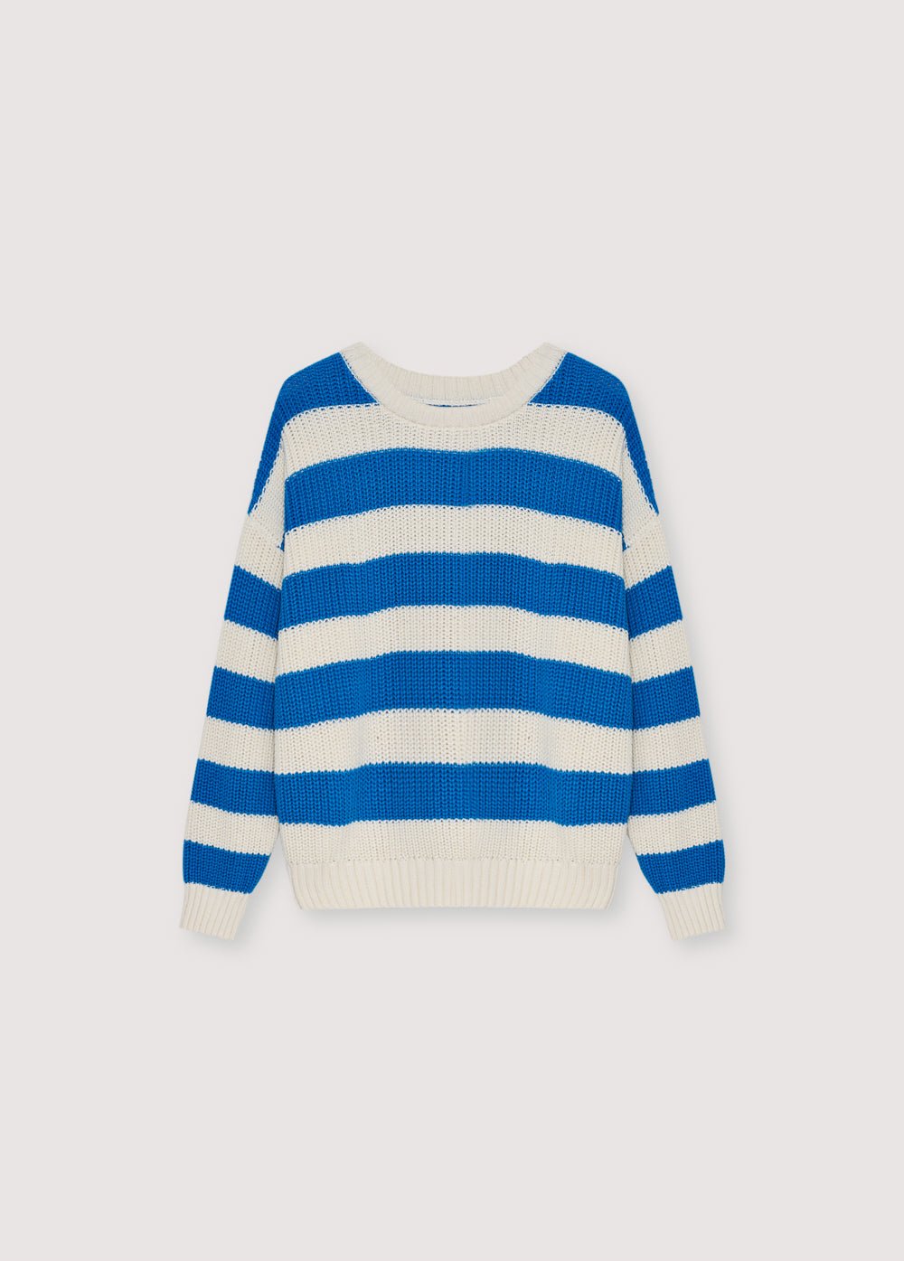 Musa Woman Jumper Pool Blue Stripes_SamplingJUMPER